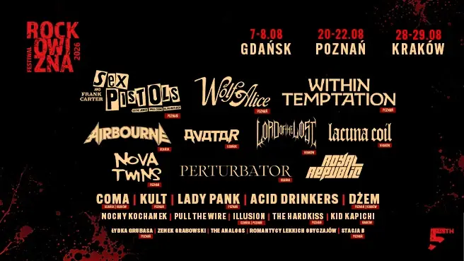 Rockowizna Festiwal 2026 — Gdańsk, Kraków, Poznań, Gdańsk