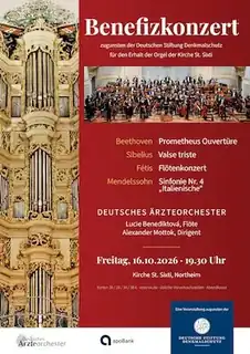 Koncert charytatywny - na rzecz Niemieckiej Fundacji Ochrony Zabytków dla ratowania organów kościoła św. Sykstusa