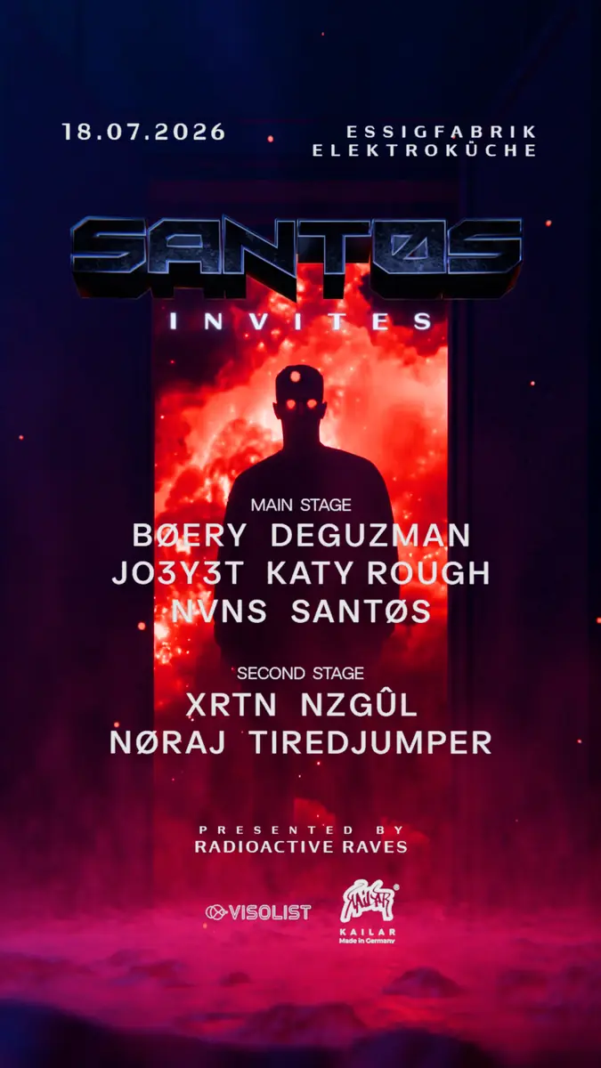 Radioactive SANTØS INVITES — Essigfabrik, Kolonia