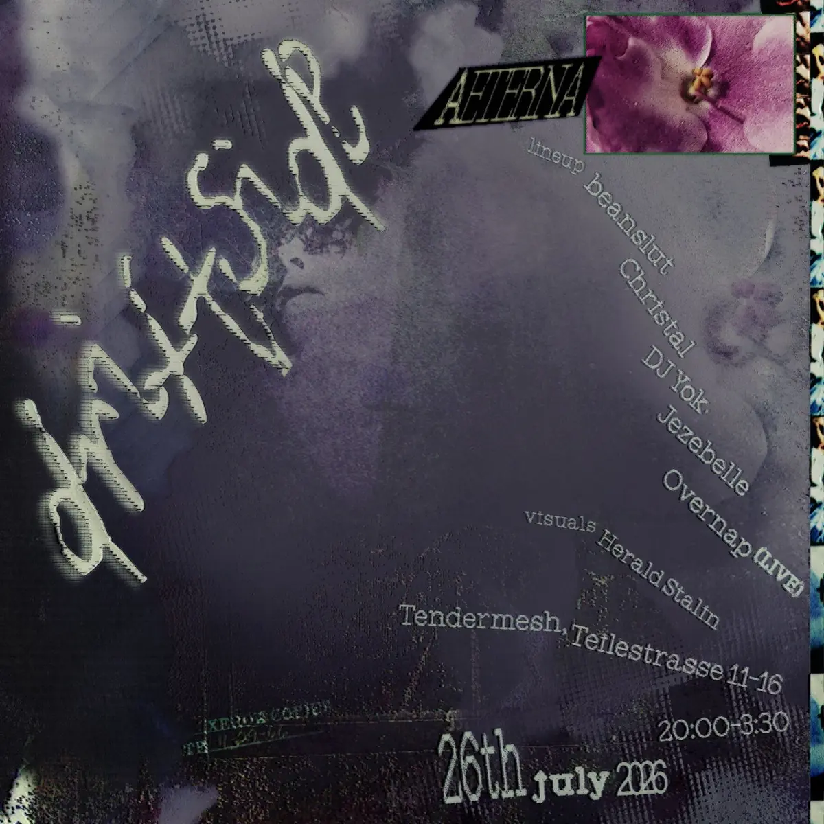 Driftside x Aeterna — TBA - Tendermesh, Teilestraße 11-16, Berlin