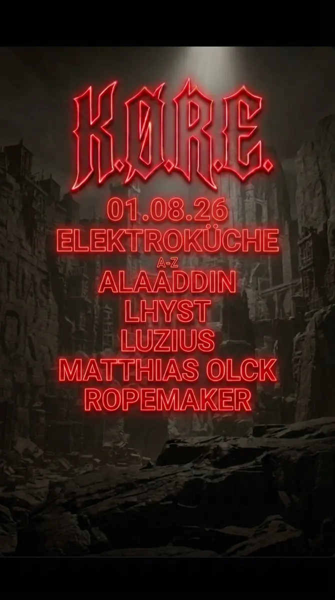 Techno Allianz x KØRE x Schranz Only x art of urban life x Elektroküche Köln — Elektroküche, Köln