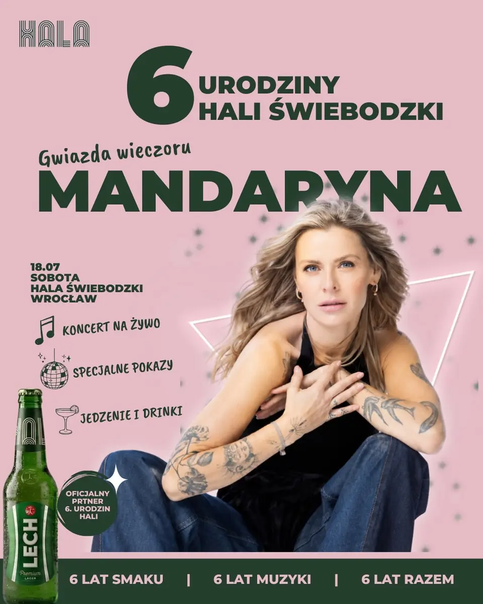 Концерт Мандарини - 6-річчя Hali Świebodzki — Hala Świebodzki – food court, Вроцлав