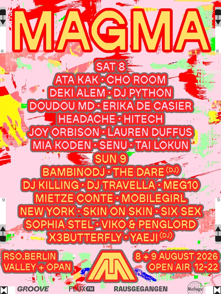 MAGMA Festival | 08. a 09. srpna 2026 — RSO.BERLIN, Berlín