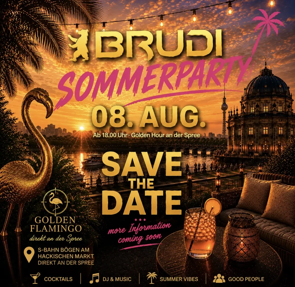 Brudi Summerparty — Golden Flamingo, Berlin