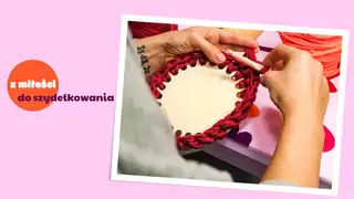 HÁČKOVÁNÍ: košík na podstavci z dřeva