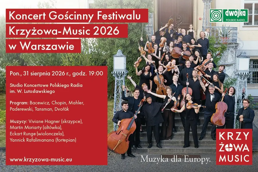Krzyżowa-Music 2026 Festival Guest Concert — Polish Radio Concert Studio named after Witold Lutosławski in Warsaw, Warsaw