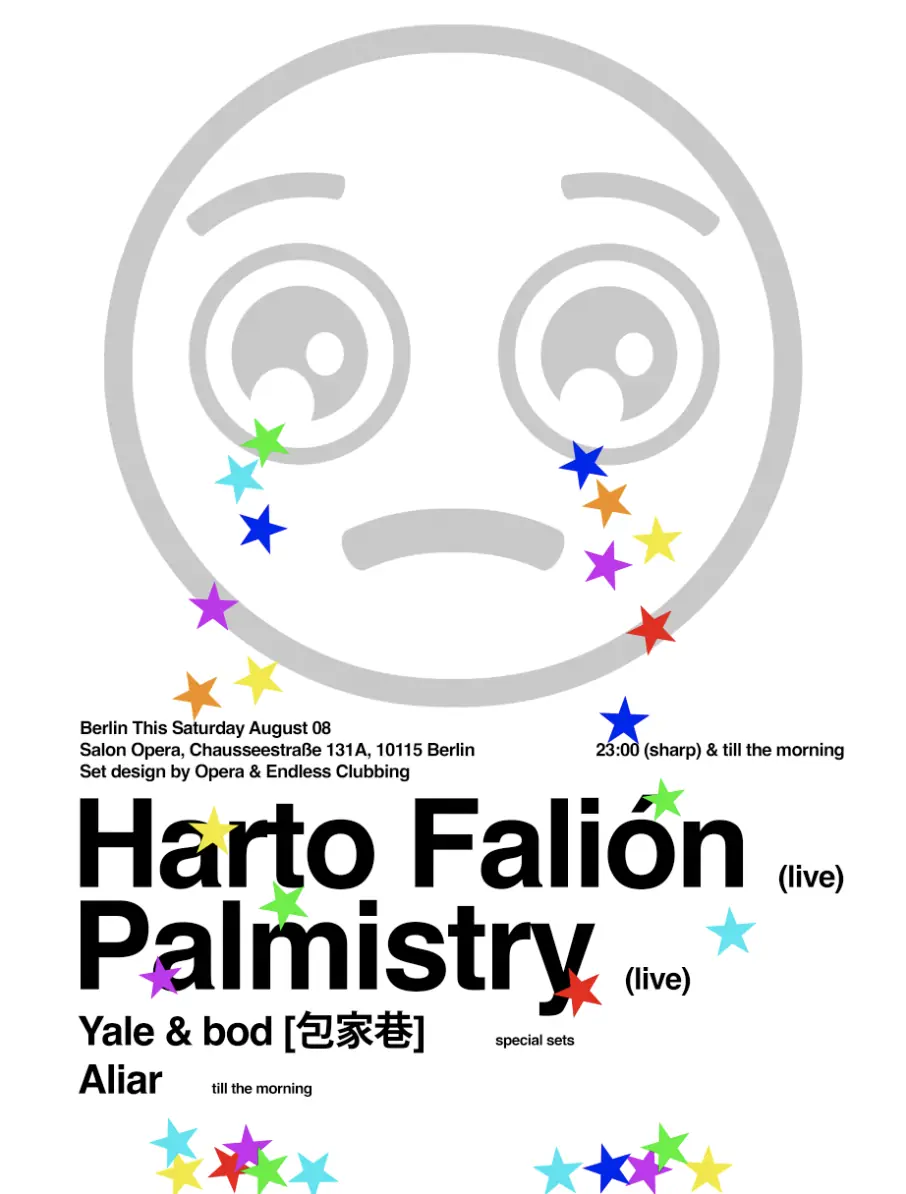 [8] & Opera presents Harto Falión (live) & Palmistry (live) with Aliar, bod [包家巷] — Берлин