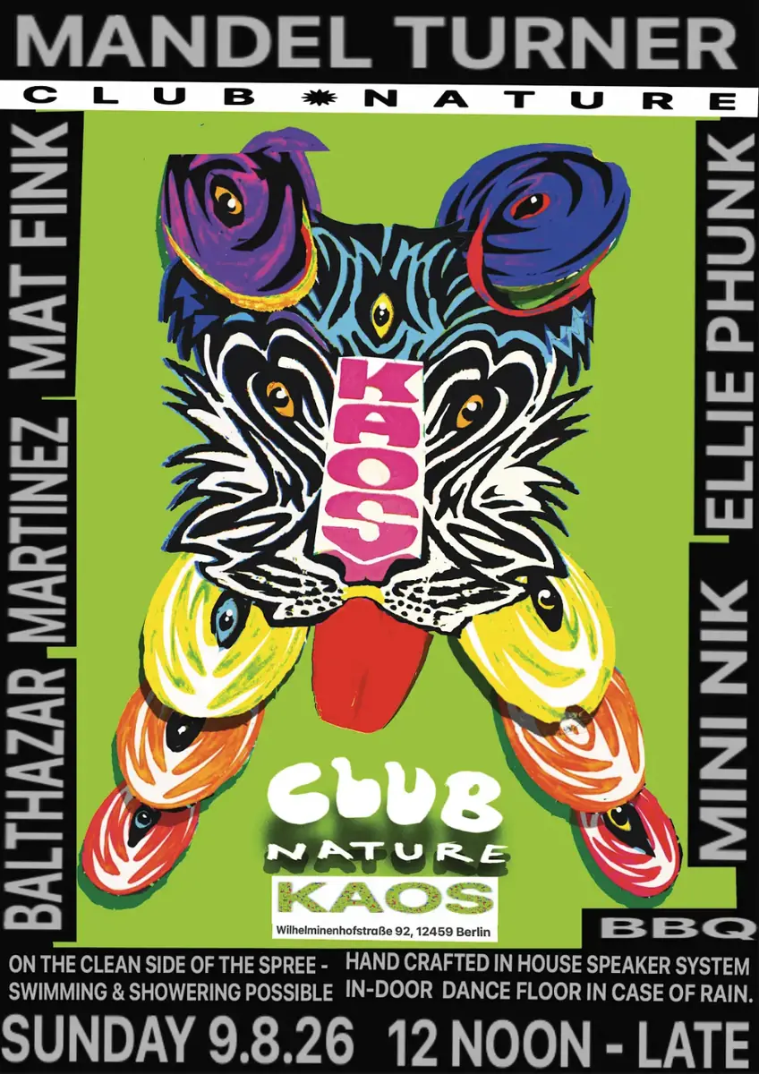 [OPEN AIR] Club Nature x KAOS - HOUSE-SOULFUL-DEEP CUTS — Kaos Berlin, Берлін