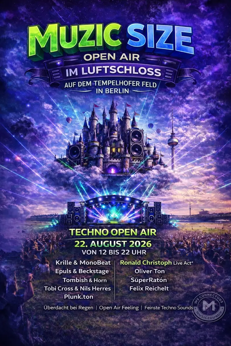 Muzic Size Open Air — Luftschloss auf dem Tempelhofer Feld, Berlin