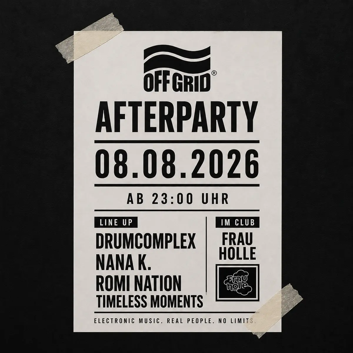 OFF GRID Festival - Afterparty w/ Drumcomplex (Cocoon, Terminal M), Romi Nation, Nana K, — Club Frau Holle, Hamburg