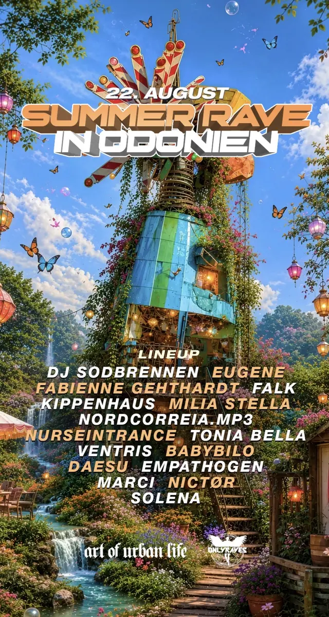 SUMMER RAVE in Odonien by ART OF URBAN LIFE & ONLYRAVES — Odonien, Кельн
