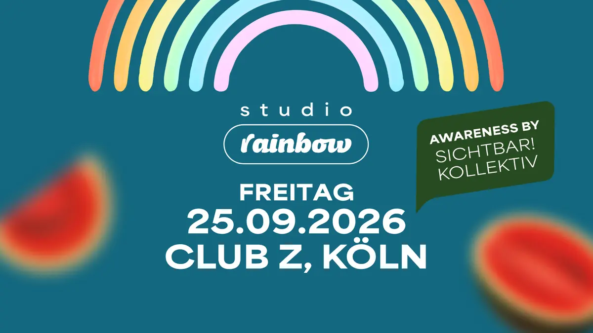 studio rainbow #9: techno for queers and friends — Club Zimmermanns, Кёльн
