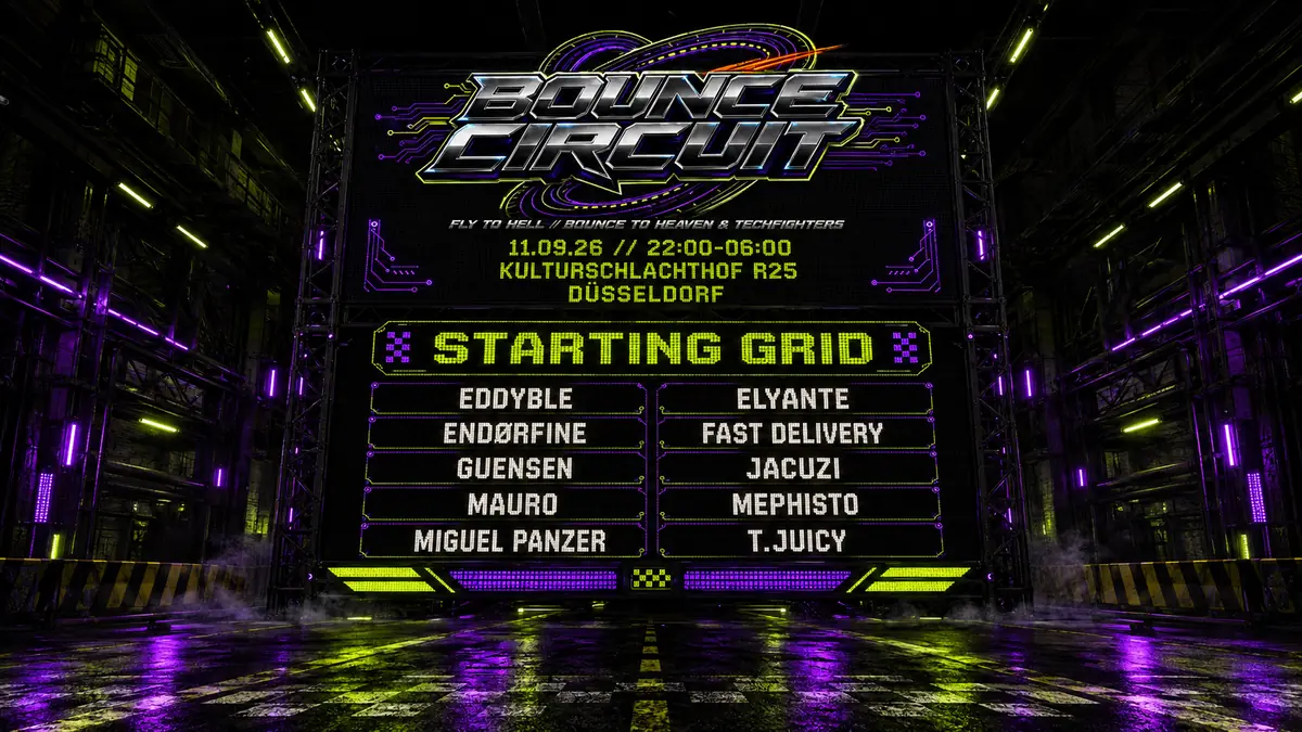 FlyToHell x TECHFIGHTERS Bounce Circuit GP#001 — R25 Kulturschlachthof, Düsseldorf