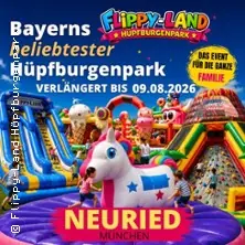 Flippy-Land Hüpfburgenpark Verlängerung - bouncy castle funpark for the whole family — Freifläche Möbel Höffner, Munich