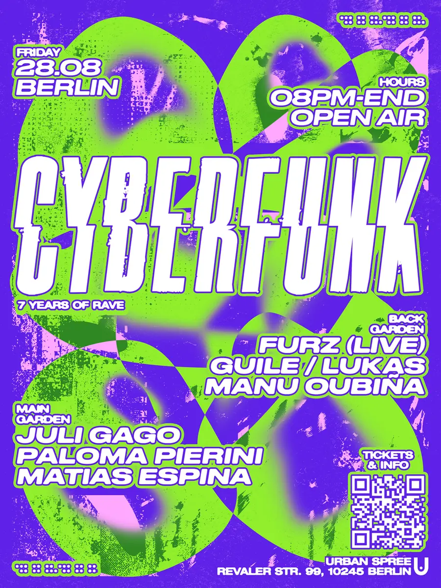 CYBERFUNK BERLIN // OPEN AIR // 2 STAGES — Urban Spree, Berlin