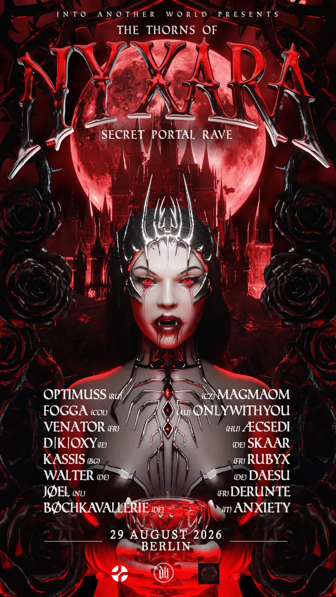 Into Another World ✦ THE THORNS OF NYXARA — TBA - SECRET PORTAL WAREHOUSE RAVE, Berlin