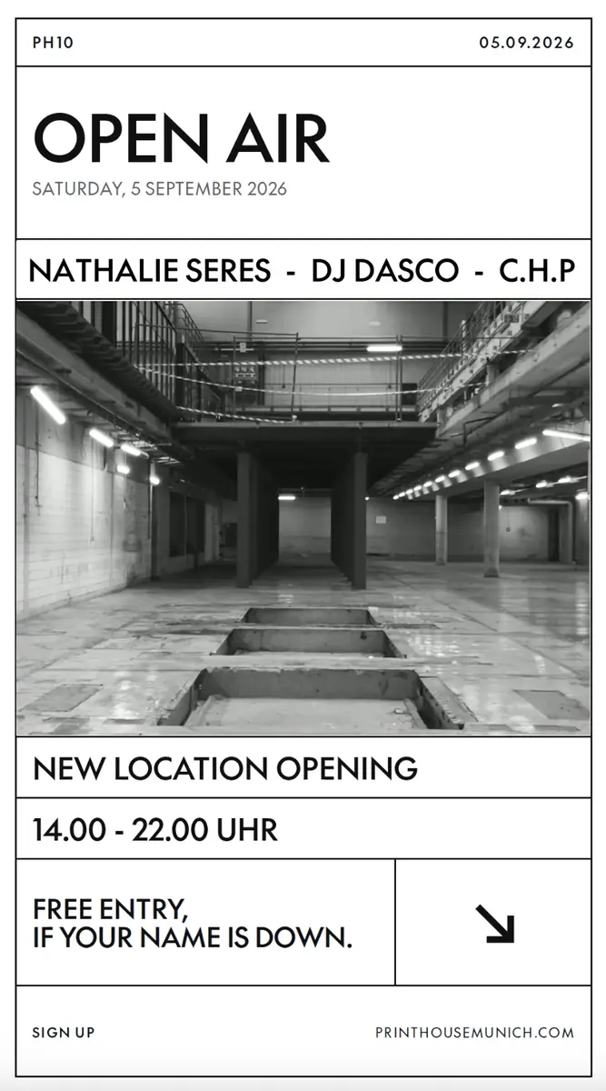 Printhouse OPEN AIR — Printhouse, München