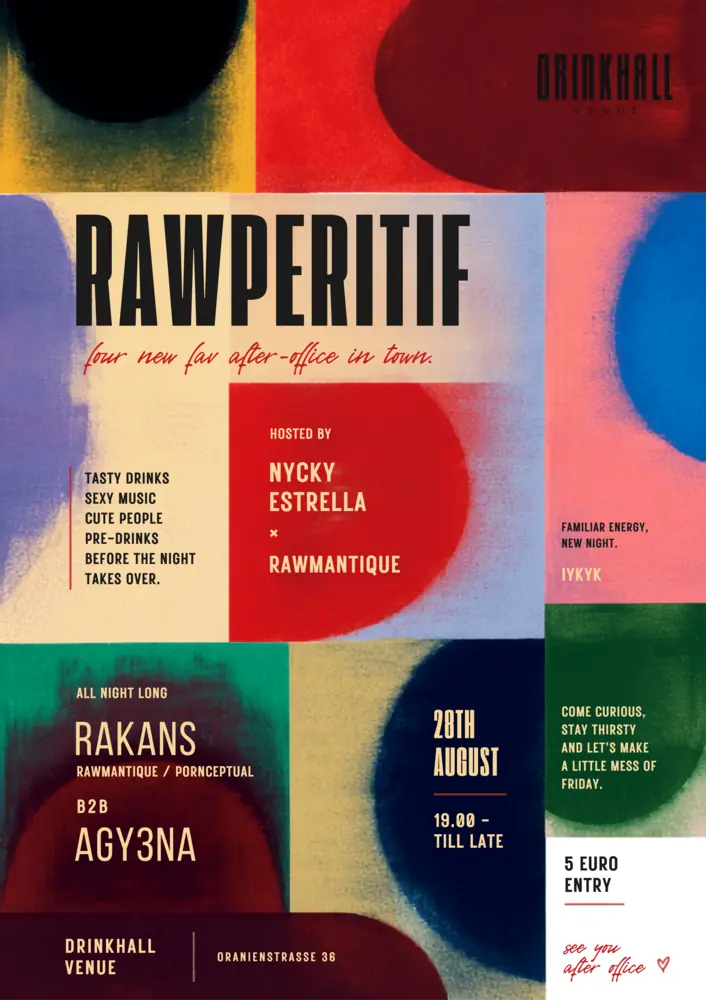 RAWPERITIF — Drinkhall Venue, Berlin