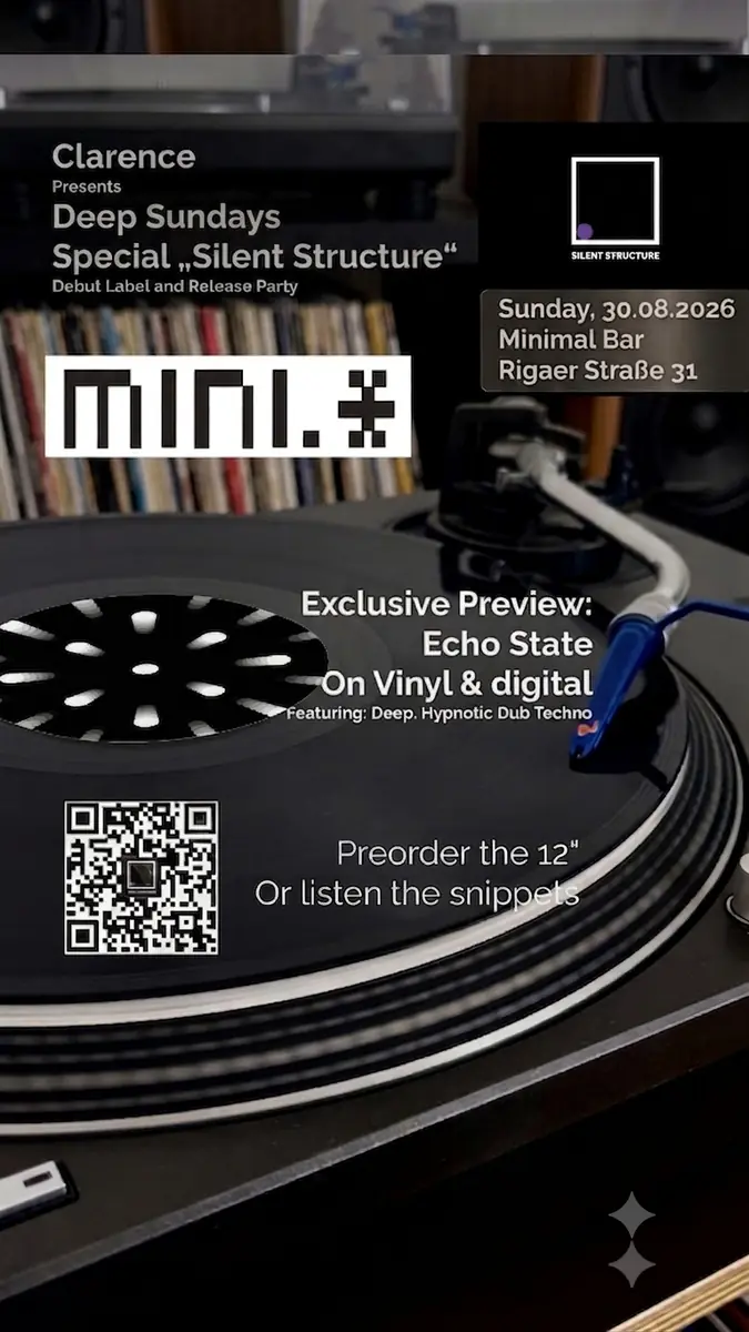 DEEP SUNDAYS mit Clarence !FREE ENTRY — Minimal Bar, Berlin