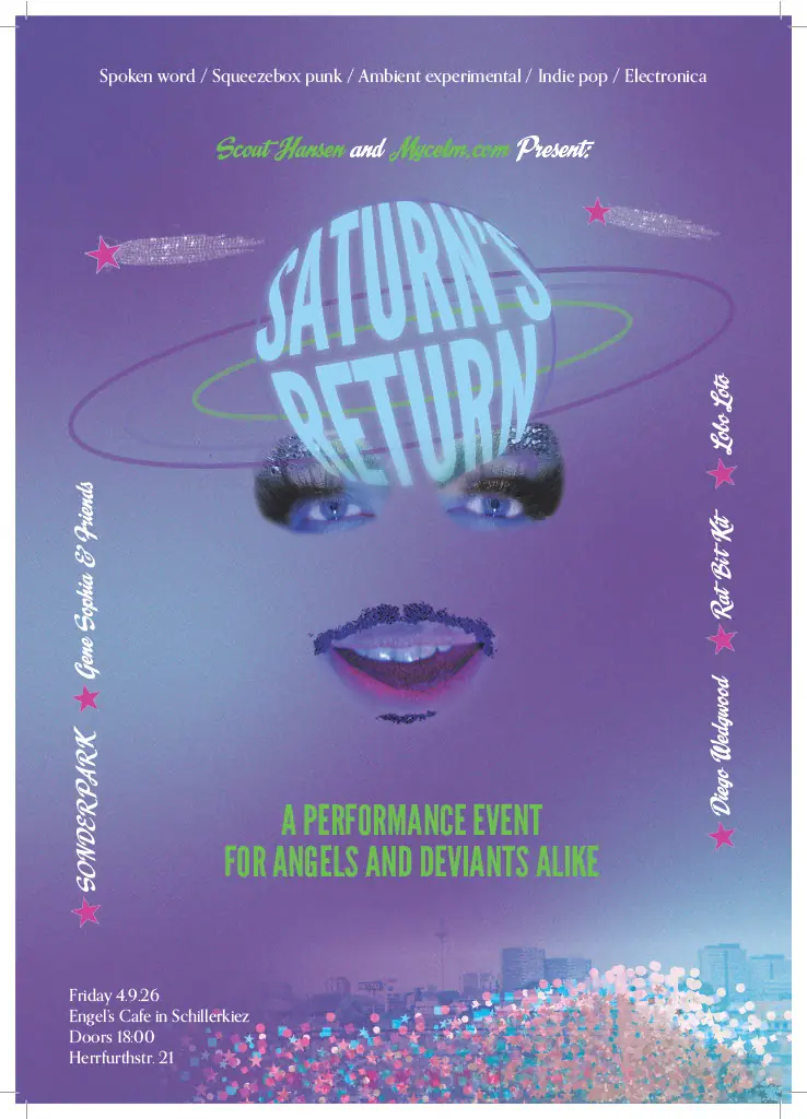 Saturn's Return: A performance event for angels and deviants alike — Café Engels, Берлін