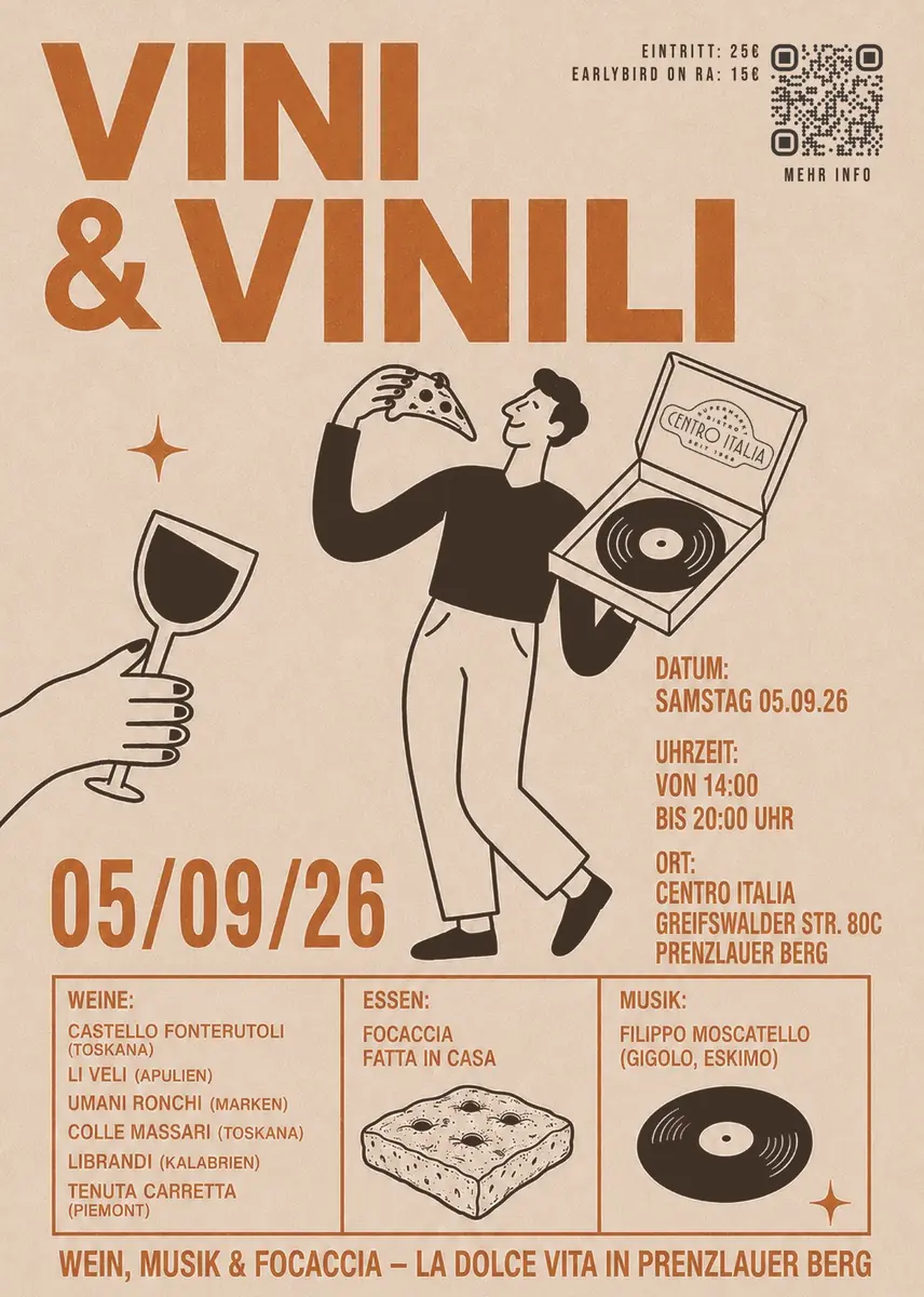 Vini & Vinili — Centro Italia Prenzlauer Berg, Berlin