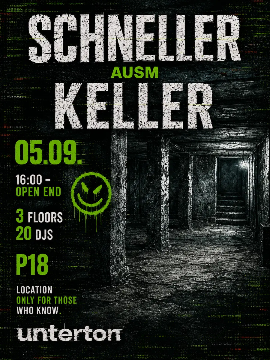 Schneller Ausm Keller — TBA - Secret Location, Berlin