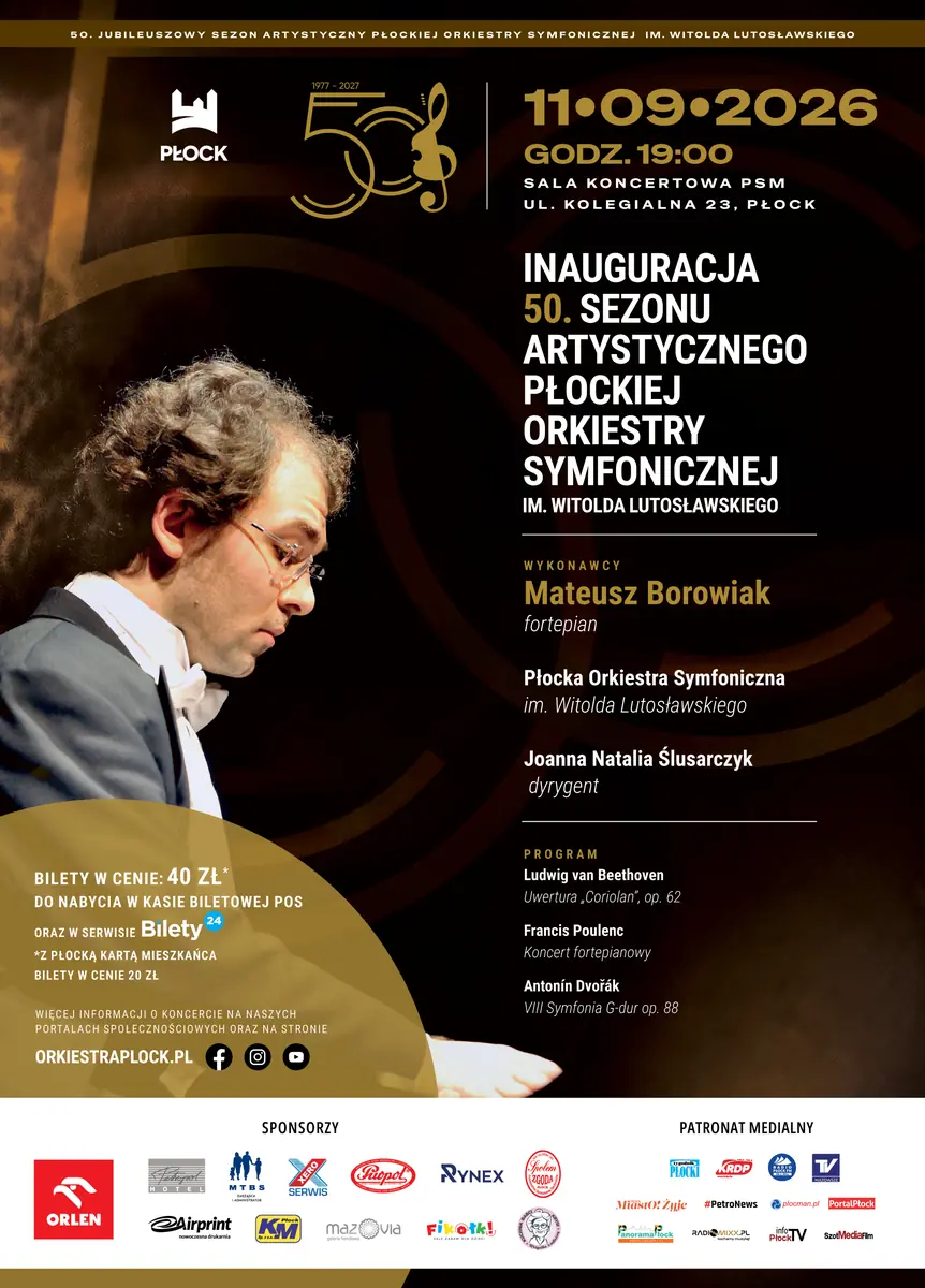 INAUGURATION OF THE 50TH ARTISTIC SEASON — Płocka Orkiestra Symfoniczna, Płock