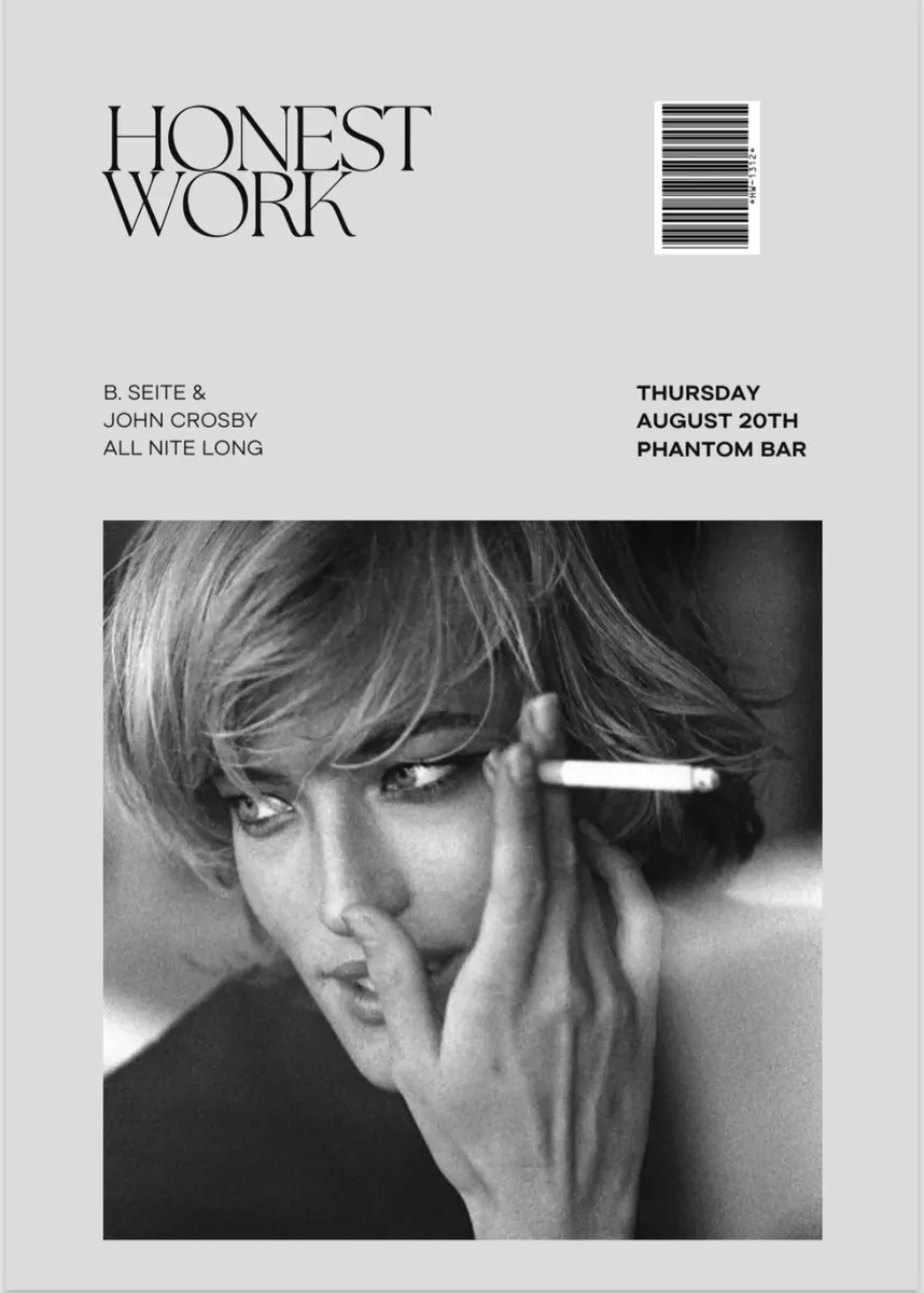 Honest Work with B.Seite + John Crosby — Phantom Bar Berlin, Berlin