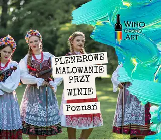 Freilichtmalerei mit Wein und Podpłomyki im Haus der Slawen in Poznań
