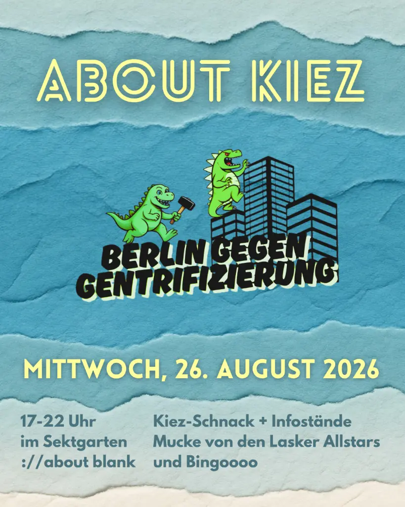 ://sektgarten x about Kiez [free entry & open air] — ://about blank, Berlin