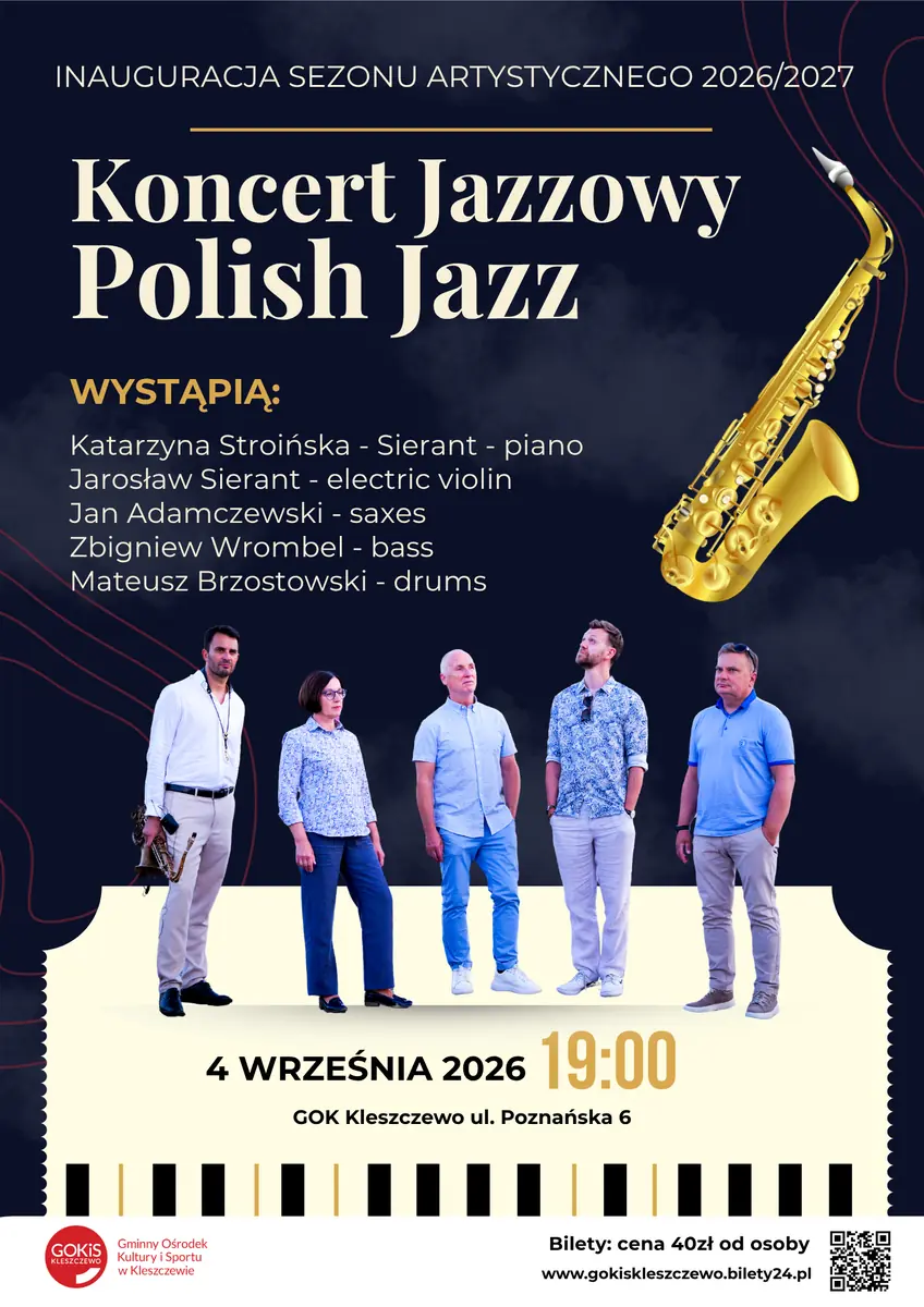 Zářijový jazzový koncert v Kleszczewie — Gminny Ośrodek Kultury i Sportu w Kleszczewie, Kleszczewo