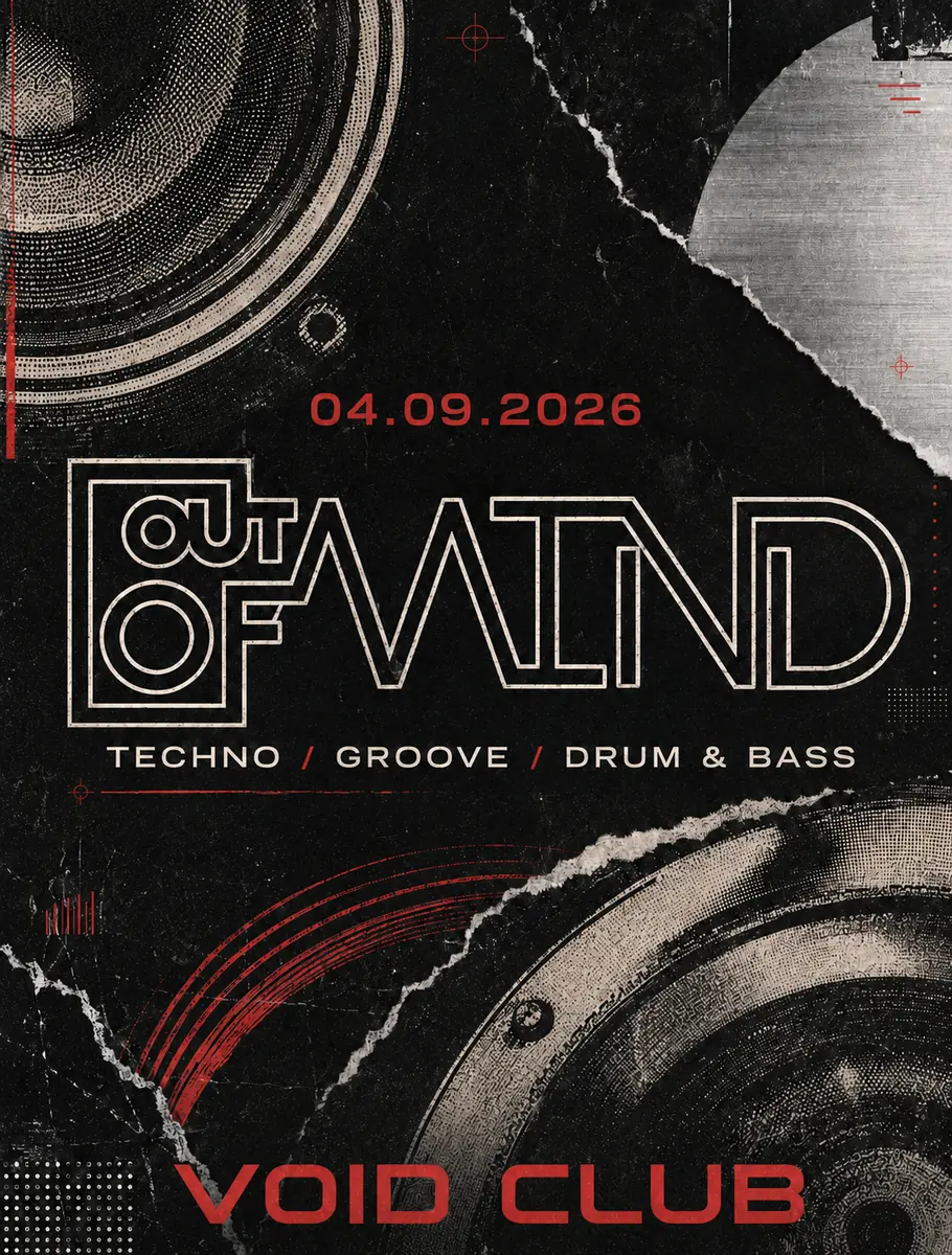 Out Of Mind with CosmiKat, Krakau, Sasaxx, CRS (DNK), K3lt, Upzet — Void Club, Берлин