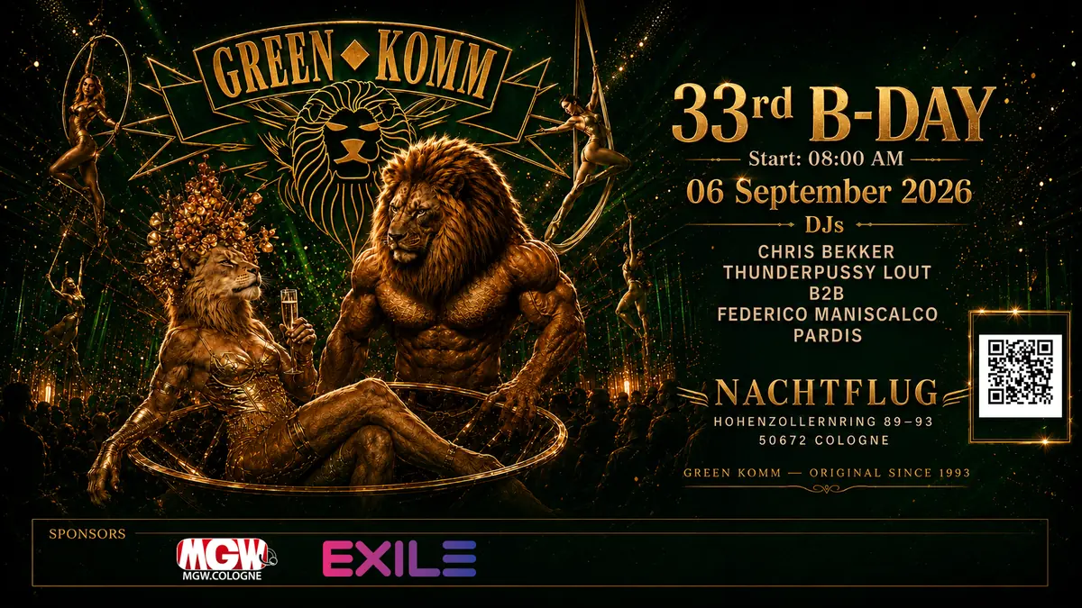 GreenKomm 33rd Birthday — Nachtflug + Starz, Kolonia