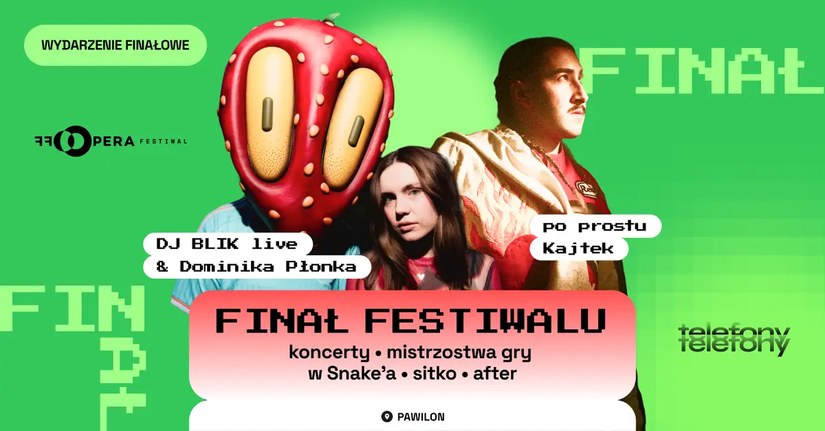 Finále festivalu OFF Opera 2026: po prostu Kajtek DJ BLIK live & Dominika Płonka + mistrovství hry Snake — Pawilon Nowa Gazownia, Poznaň