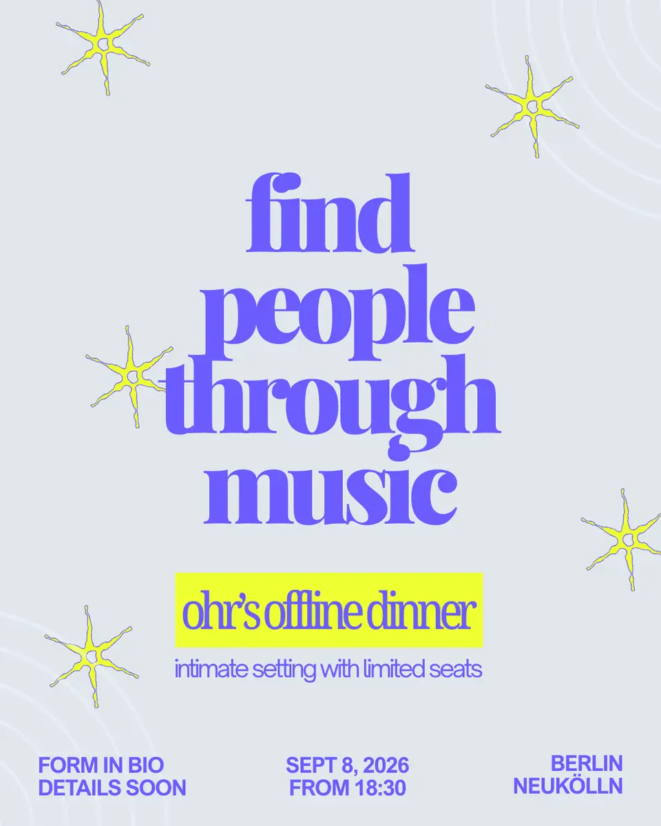 The dinner party for music lovers : an experiment — TBA - Neukölln, Berlin