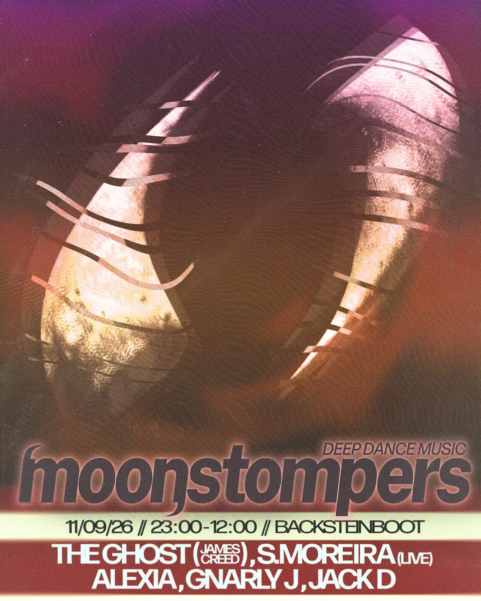 Moonstompers with The Ghost, S.Moreira, Gnarly J — Backsteinboot, Berlin
