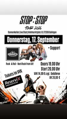 StopStop - Tour 2026 — Sonnenkeller. Live Club. Balingen., Balingen