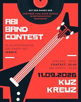 ABI BAND CONTEST i ABI-PARTY — Kulturzentrum Kreuz, Fulda