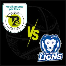 Medikamente per Klick Bayreuth vs. PS Karlsruhe Lions — Oberfrankenhalle Bayreuth, Bayreuth