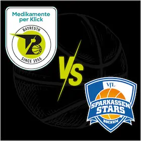 Medikamente per Klick Bayreuth vs. VfL SparkassenStars Bochum — Oberfrankenhalle Bayreuth, Bayreuth