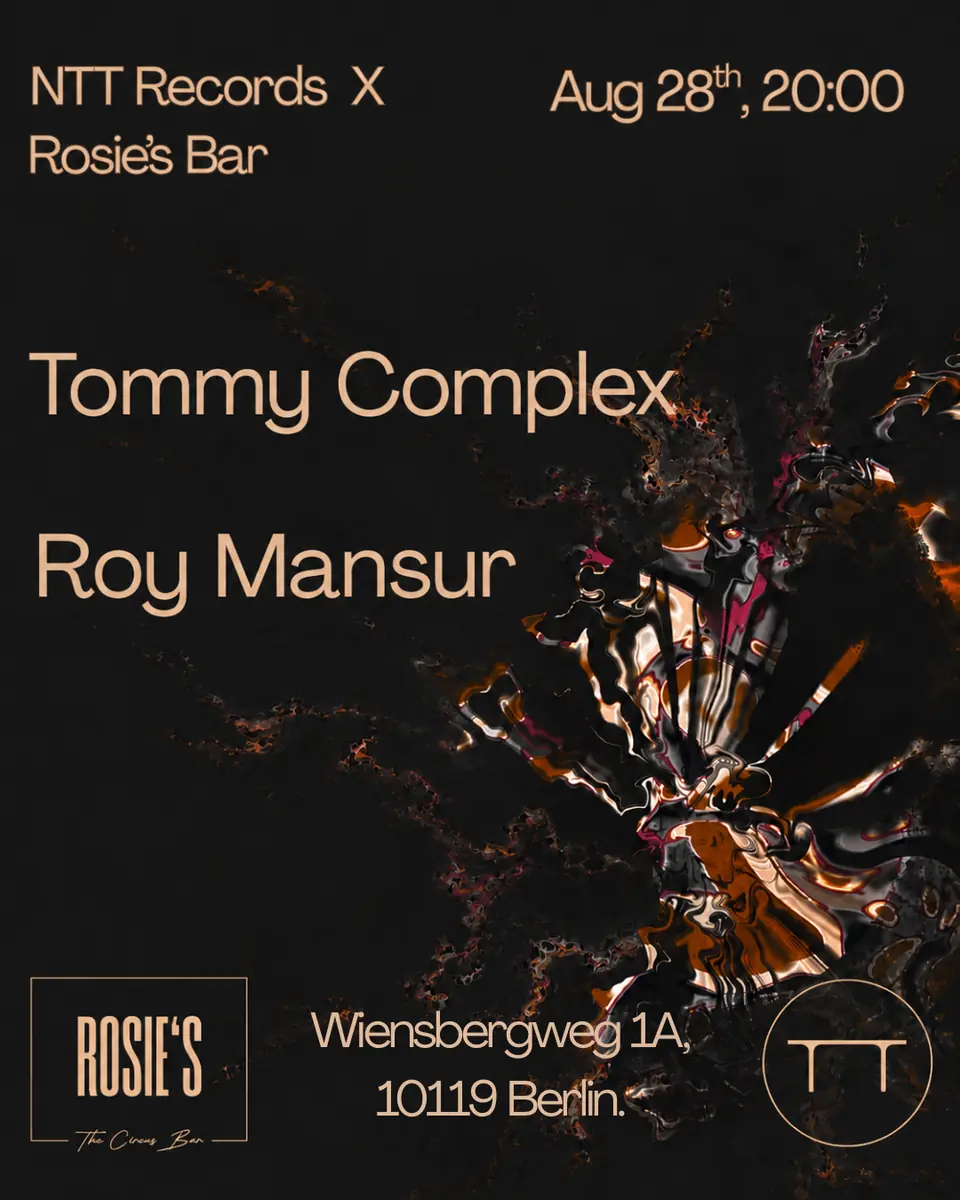 !Wstęp wolny! Rosie's Bar prezentuje: NTT records Showcase - Tommy Complex & Roy Mansur — Rosie's Bar, Berlin