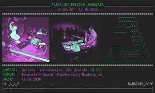 Grischa Lichtenberger, Qba Janicki - Avant Art Festival