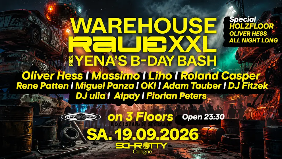 Warehouse XXL Rave Köln — Schrotty, Cologne