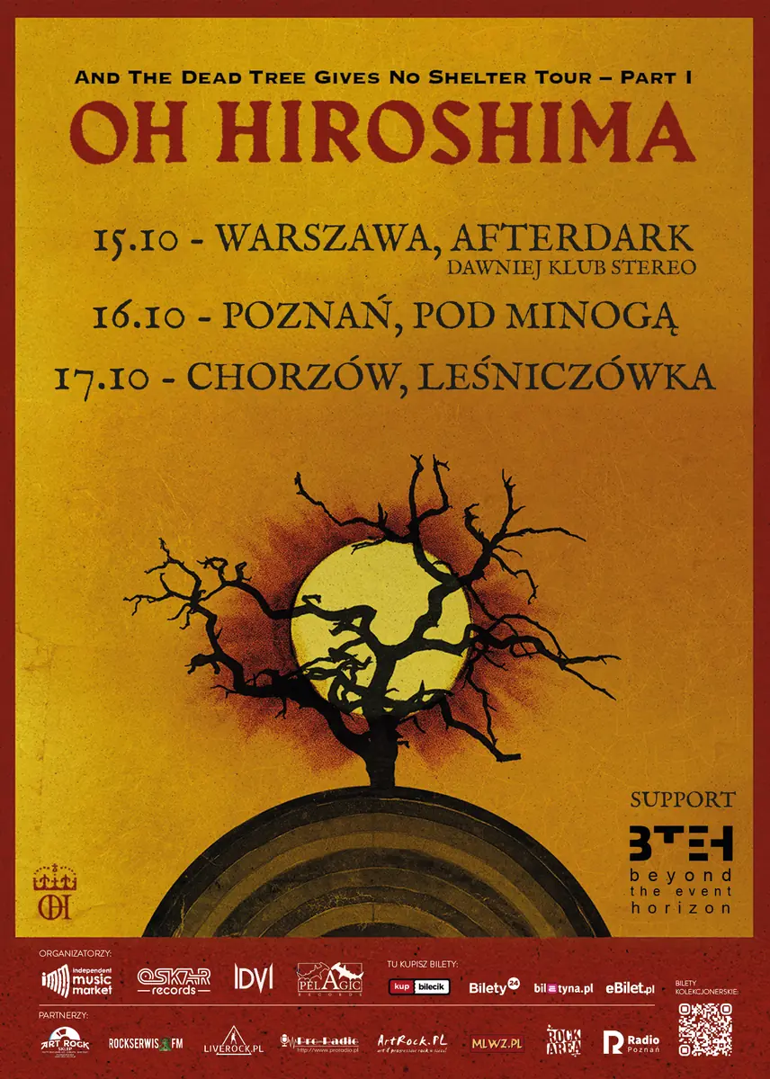 Oh Hiroshima (SE) - Warszawa, 15.10.2026 + Beyond the Event Horizon (PL) - Klub AfterDark — Klub AfterDark, Varšava