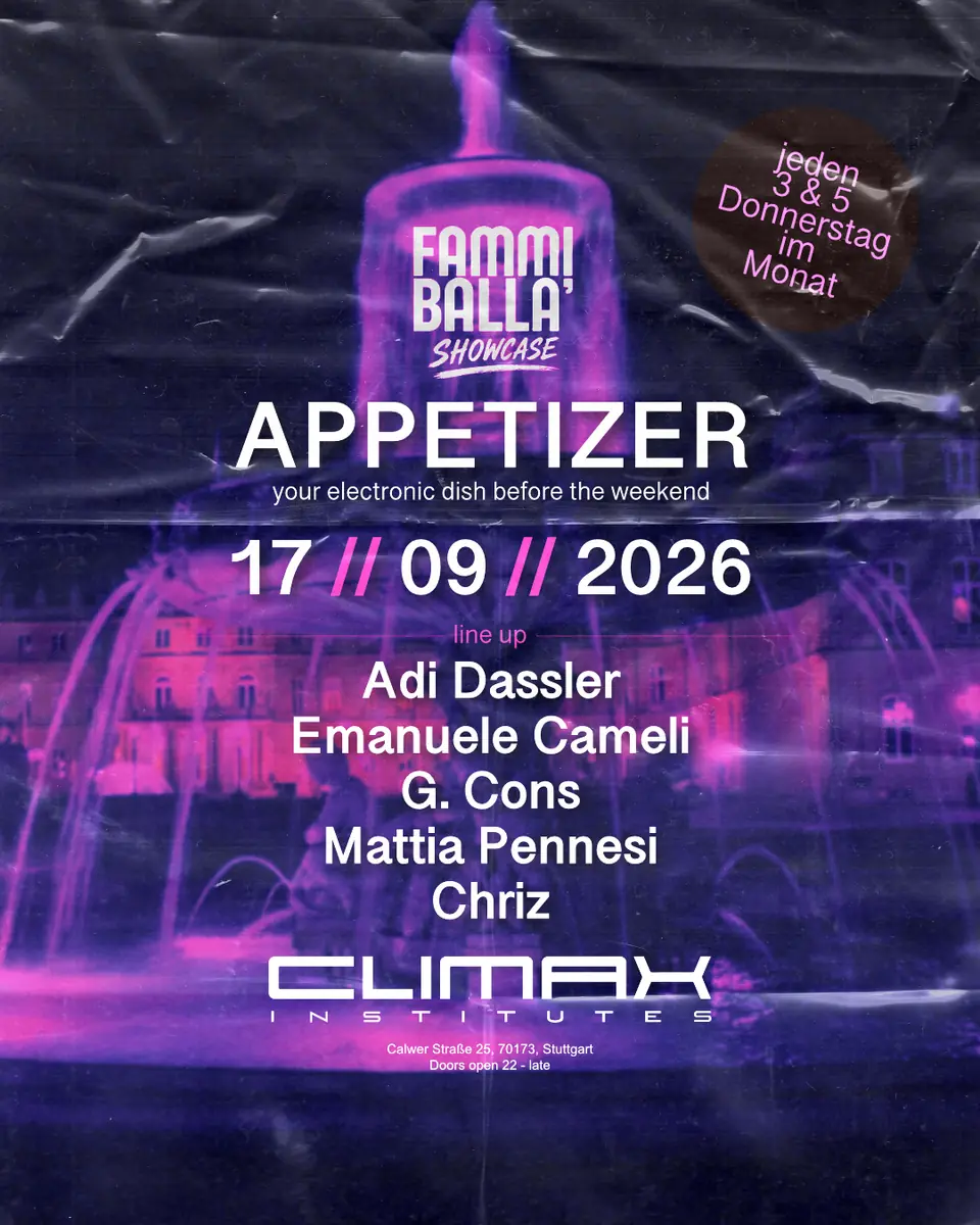 APPETIZER - FAMMI BALLÀ — Climax-Institutes, Stuttgart