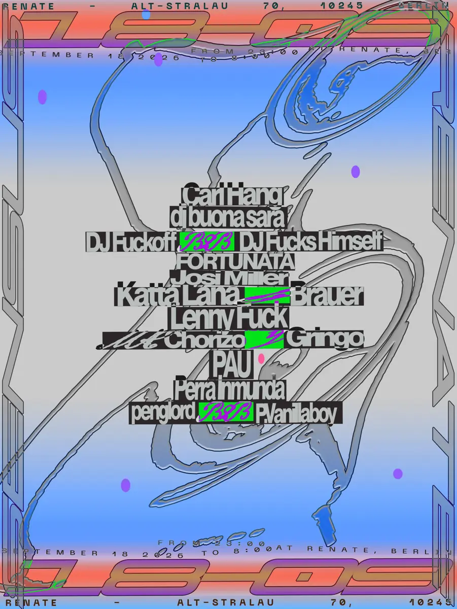 SENSUS w/ DJ Fuckoff, P.Vanillaboy, PAU and many more — Renate, Berlin