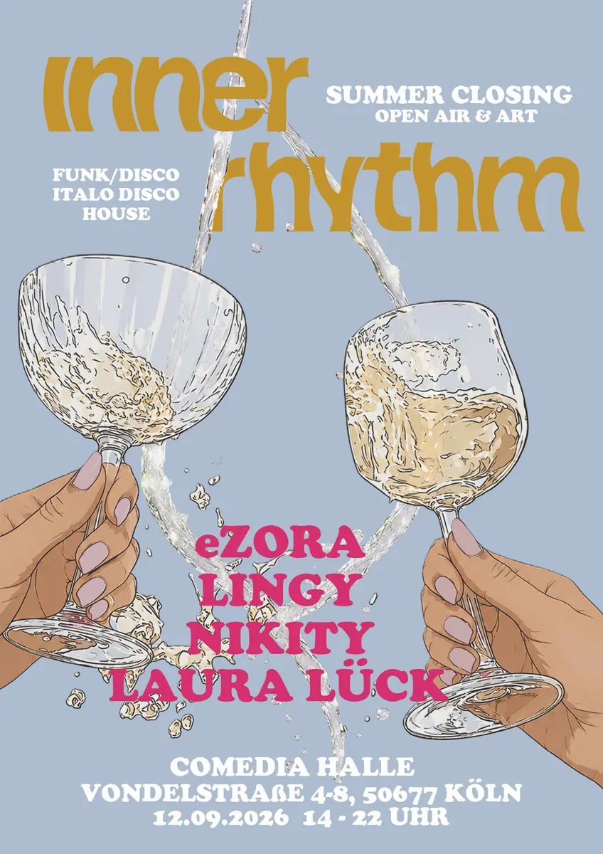 art & open air: inner rhythm summer closing — Comedia Halle, Cologne