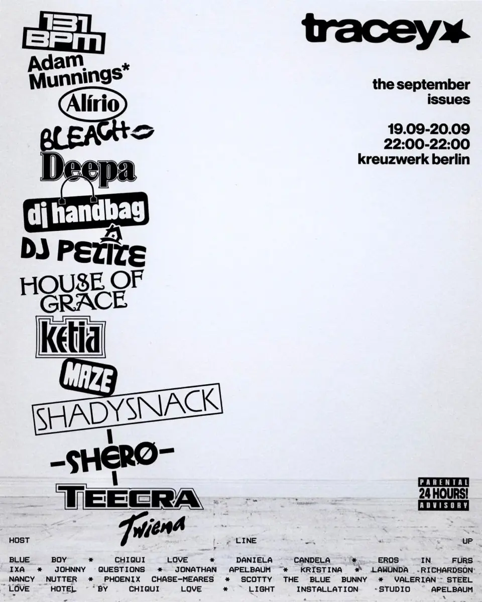 tracey — KREUZWERK, Berlin
