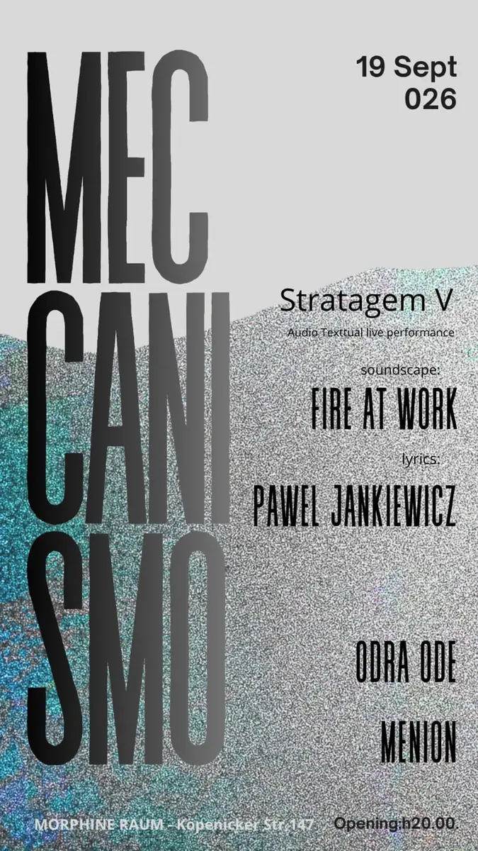 Meccanismo — Morphine Raum, Berlin