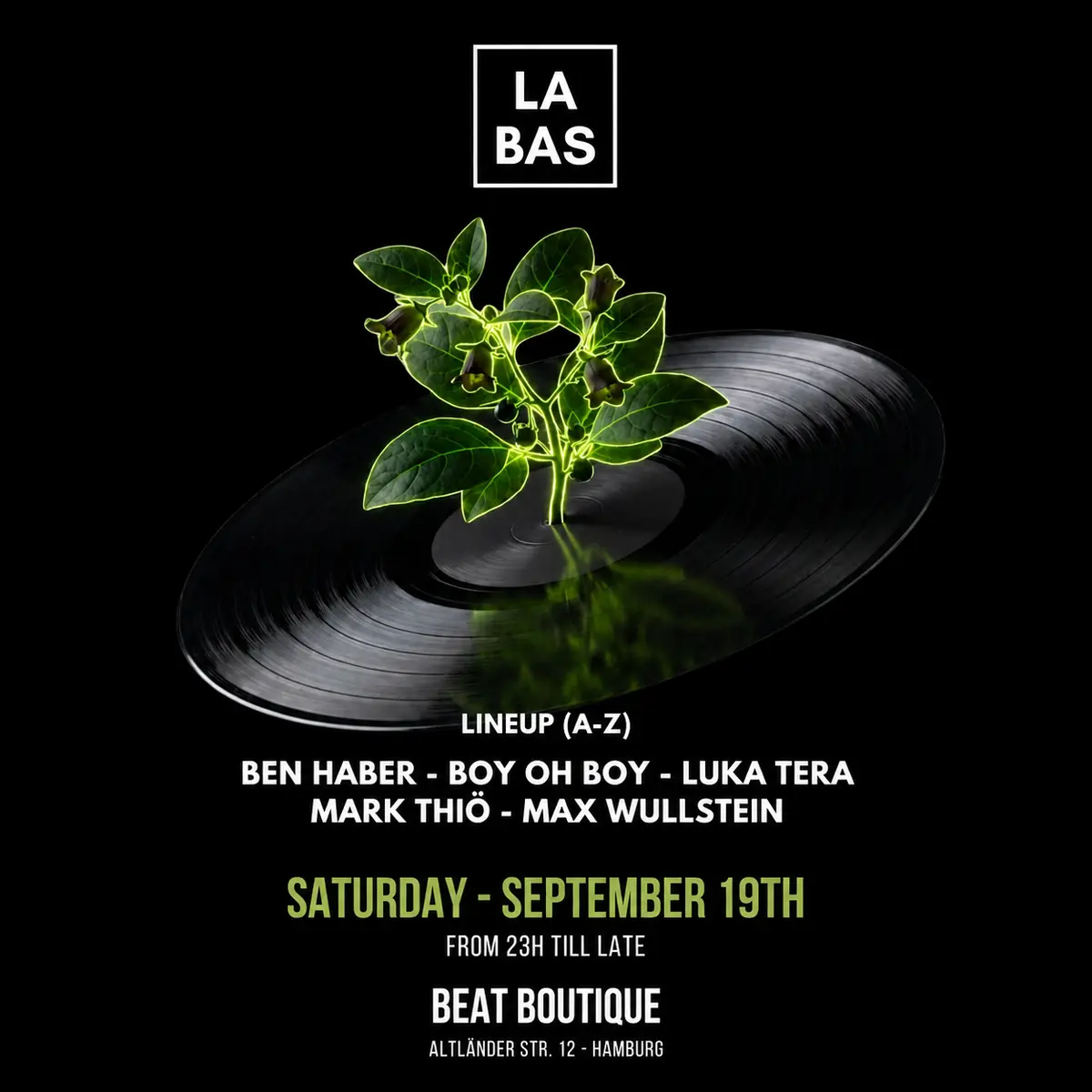 La Bas House Night — Beat Boutique, Hamburg